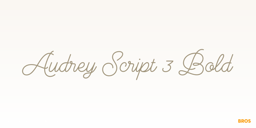 Audrey Script 3 Bold Poster