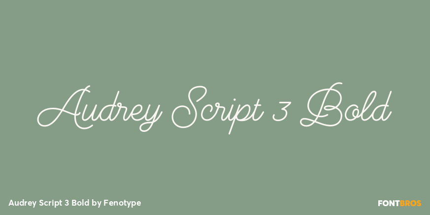 Audrey Script 3 Bold Poster