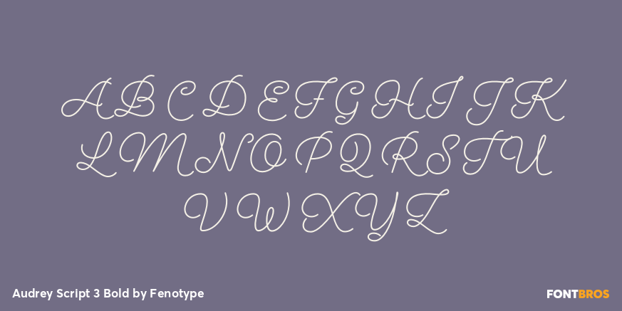 Audrey Script 3 Bold Font Poster #1