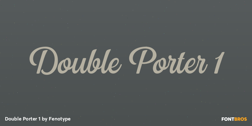 Double Porter 1 Font Poster #1