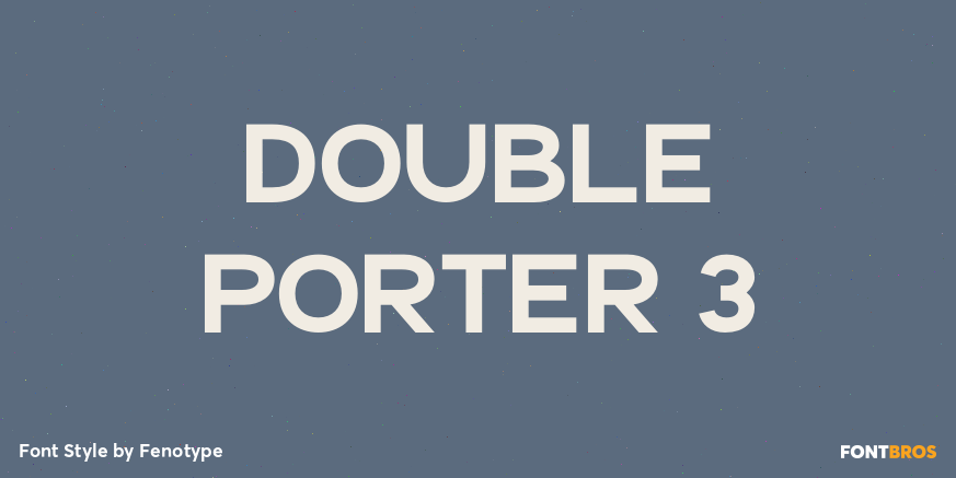 Double Porter 3 Font Poster #1
