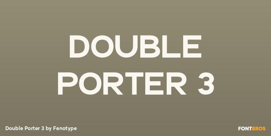 Double Porter 3 Font Poster #1