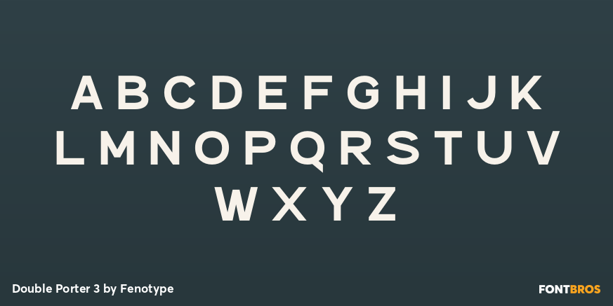 Double Porter 3 Font Poster #3