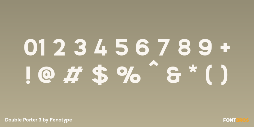 Double Porter 3 Font Poster #4