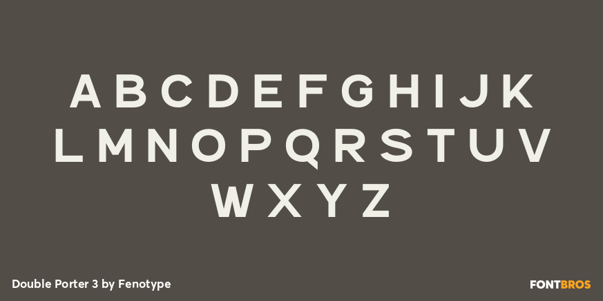 Double Porter 3 Font Poster #1