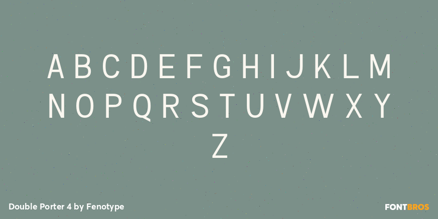 Double Porter 4 Font Poster #2