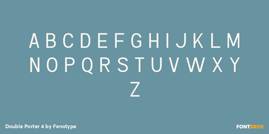 Double Porter 4 Font Poster #3