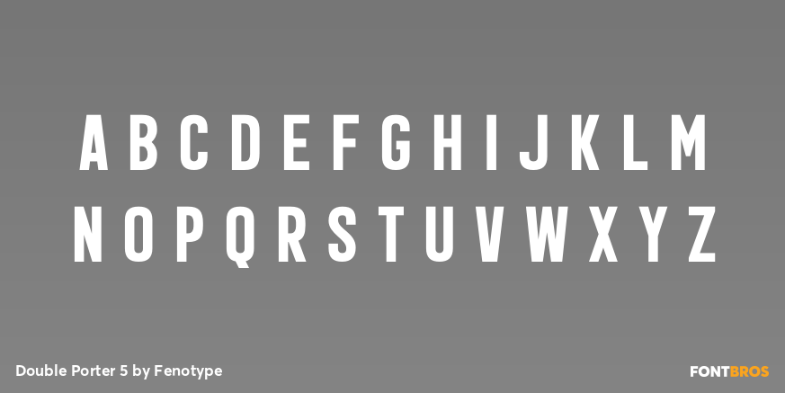 Double Porter 5 Font Poster #2