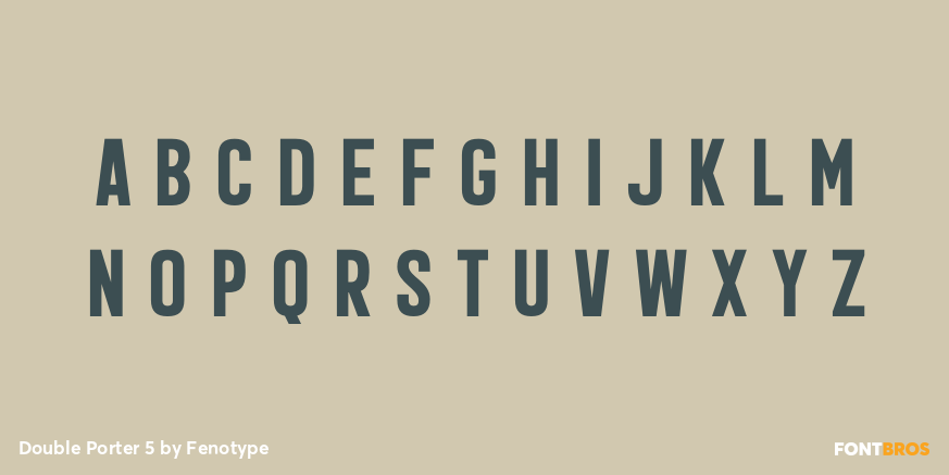 Double Porter 5 Font Poster #3