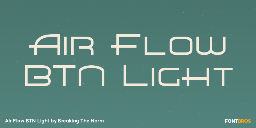 Air Flow BTN Light Font Poster #1