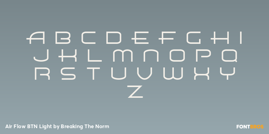Air Flow BTN Light Font Poster #2