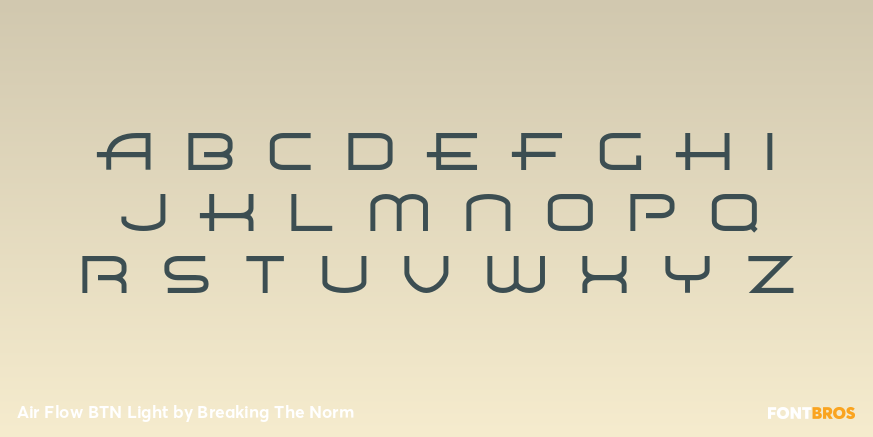 Air Flow BTN Light Font Poster #3