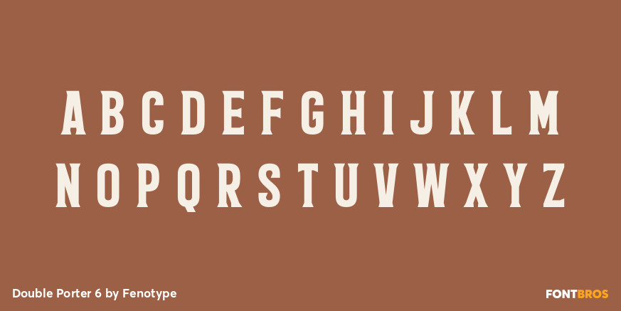 Double Porter 6 Font Poster #2