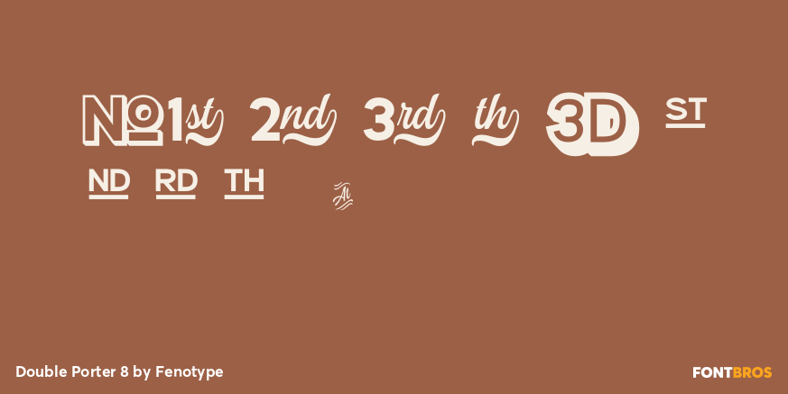 Double Porter 8 Font Poster #1