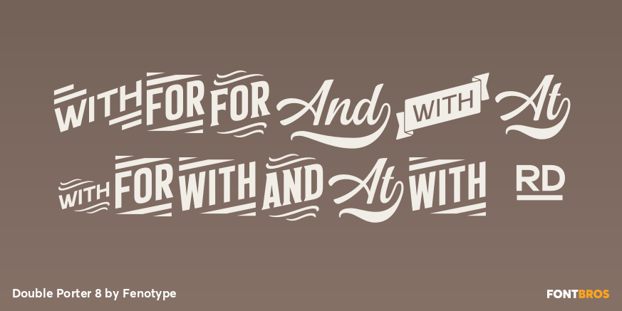 Double Porter 8 Font Poster #1