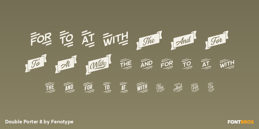 Double Porter 8 Font Poster #2