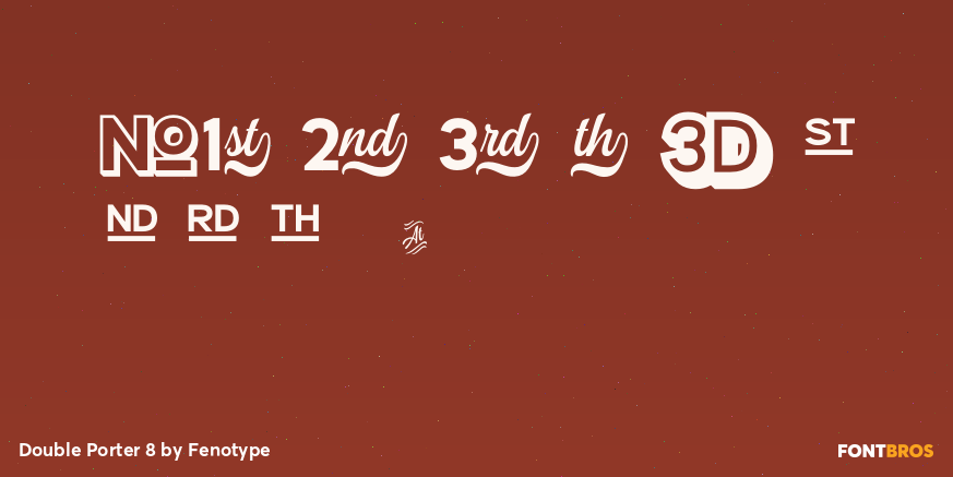Double Porter 8 Font Poster #4