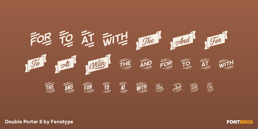 Double Porter 8 Font Poster #1
