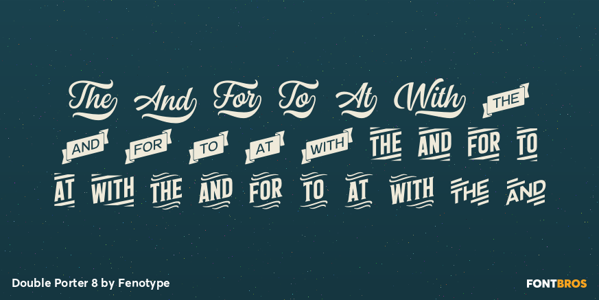 Double Porter 8 Font Poster #1