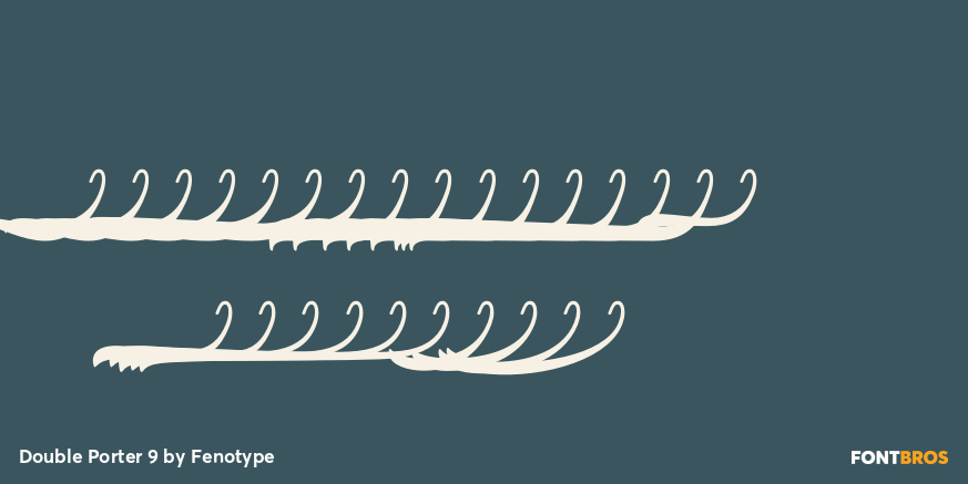 Double Porter 9 Font Poster #3