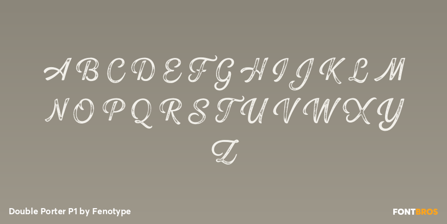 Double Porter P1 Font Poster #2