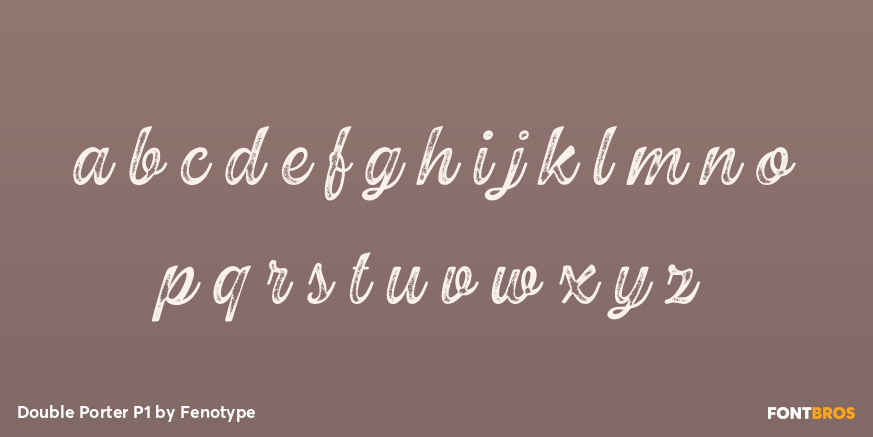 Double Porter P1 Font Poster #3