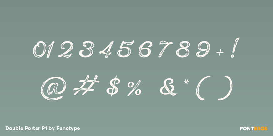 Double Porter P1 Font Poster #4