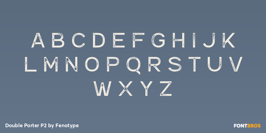 Double Porter P2 Font Poster #2