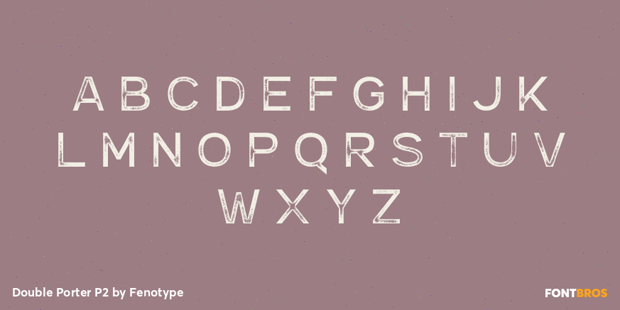 Double Porter P2 Font Poster #3