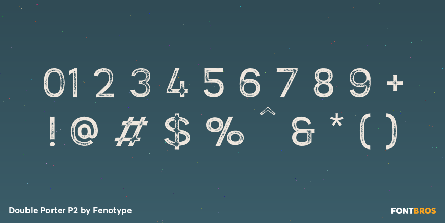 Double Porter P2 Font Poster #4