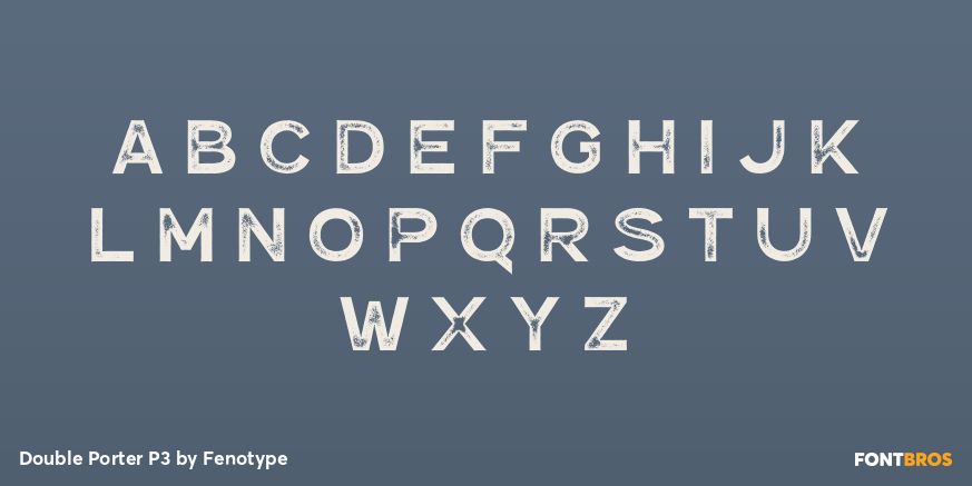 Double Porter P3 Font Poster #2