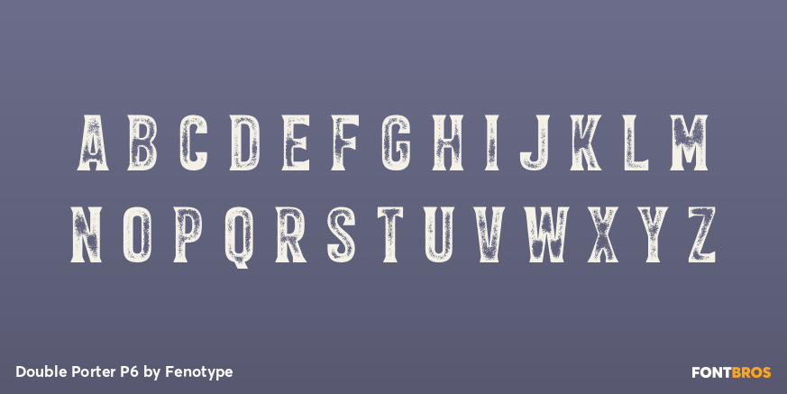 Double Porter P6 Font Poster #2