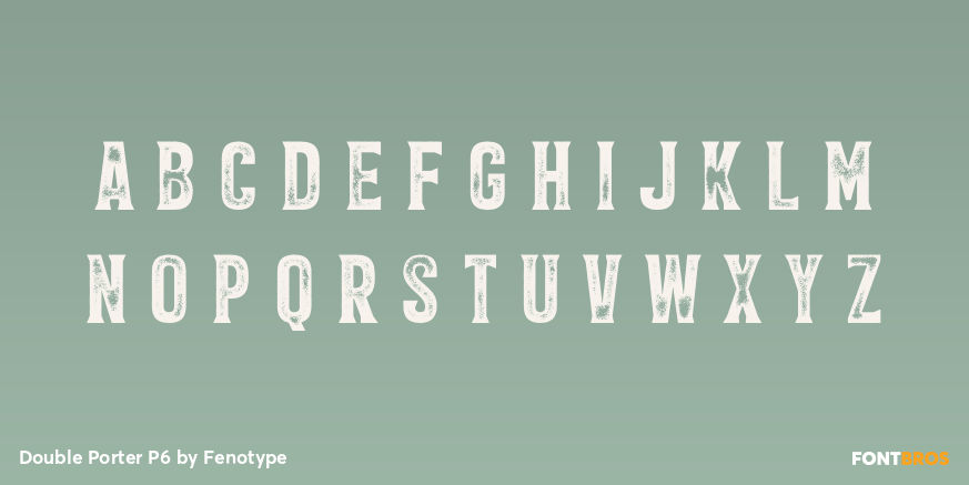 Double Porter P6 Font Poster #3