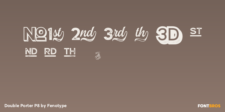 Double Porter P8 Font Poster #1