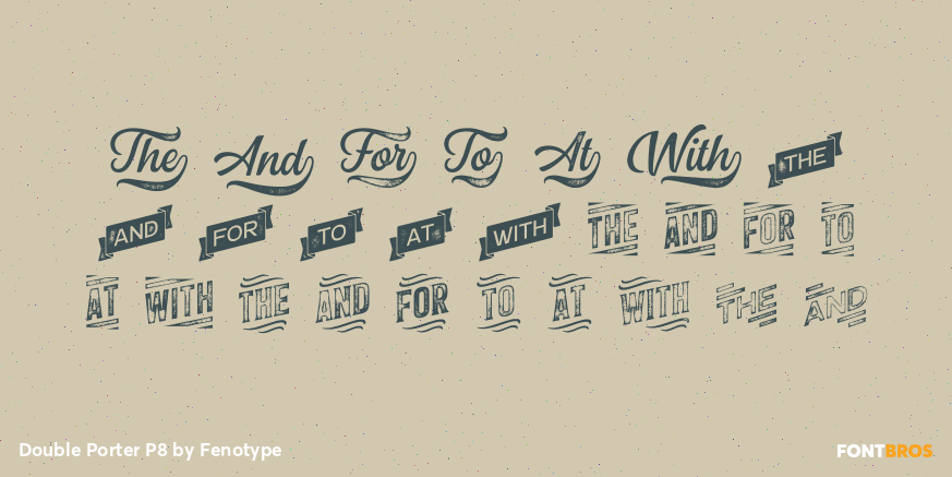 Double Porter P8 Font Poster #3