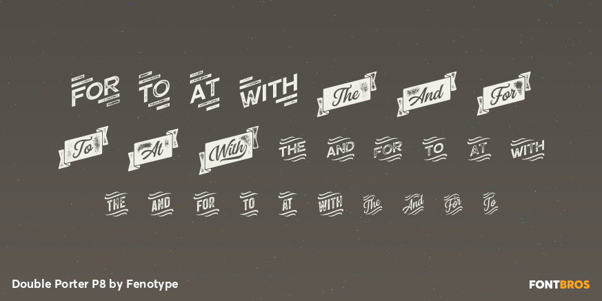 Double Porter P8 Font Poster #1