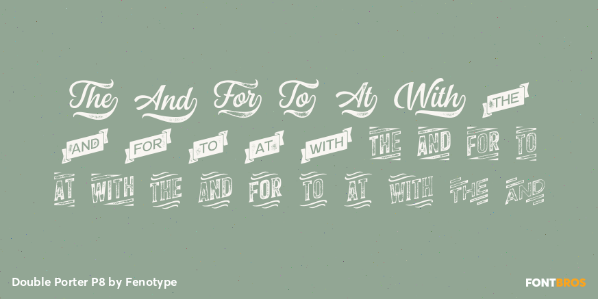 Double Porter P8 Font Poster #1
