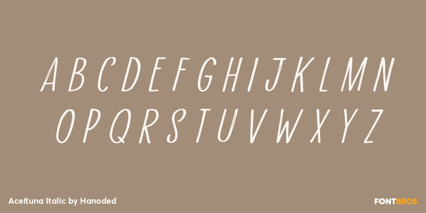 Aceituna Italic Font Poster #2