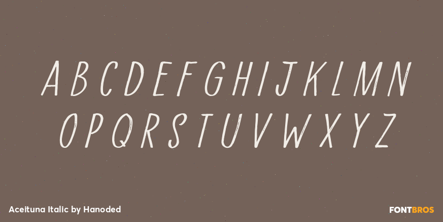 Aceituna Italic Font Poster #3