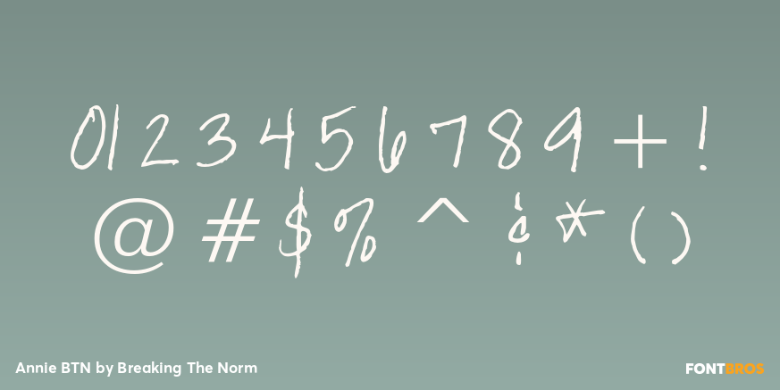 Annie BTN Font Poster #1