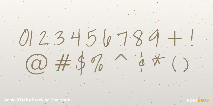Annie BTN Font Poster #4