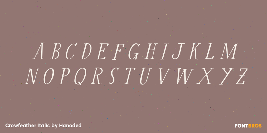 Crowfeather Italic Font Poster #2