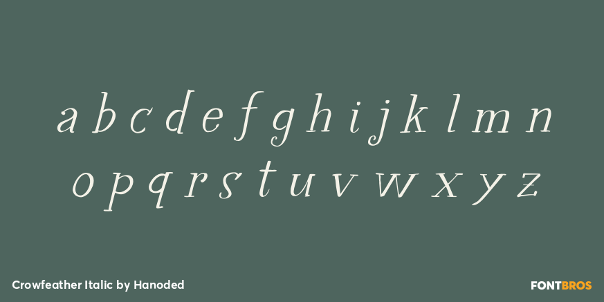 Crowfeather Italic Font Poster #3