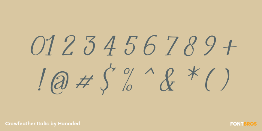Crowfeather Italic Font Poster #4