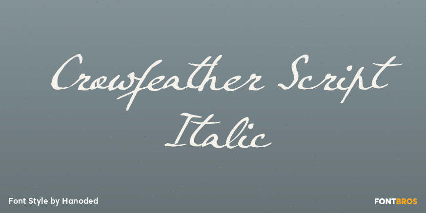 Crowfeather Script Italic Poster