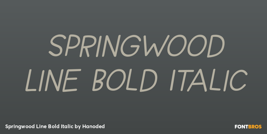 Springwood Line Bold Italic Font Poster #1