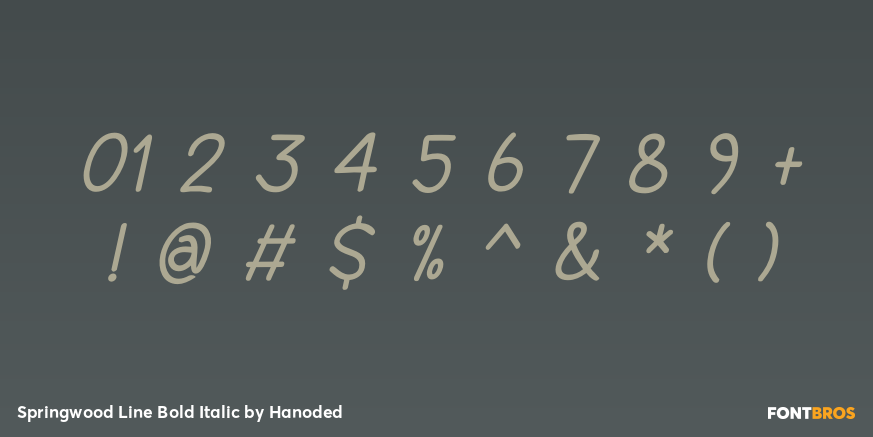 Springwood Line Bold Italic Font Poster #4