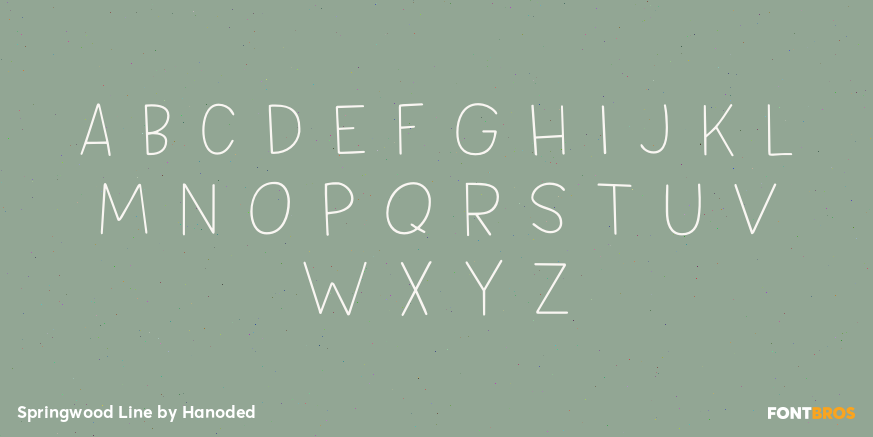 Springwood Line Font Poster #2