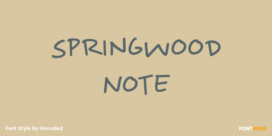 Springwood Note Font Poster #1