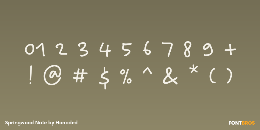 Springwood Note Font Poster #4